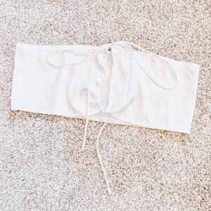 12th Tribe Women's White Tube Top Size Large NWT